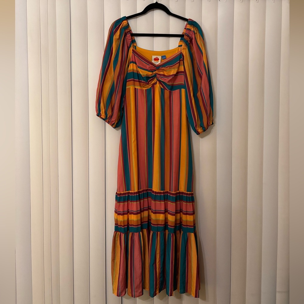 New FARM RIO Rainbow Stripe Dress - Picture 5 of 10